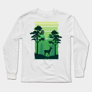 Green Peaceful Landscape Long Sleeve T-Shirt